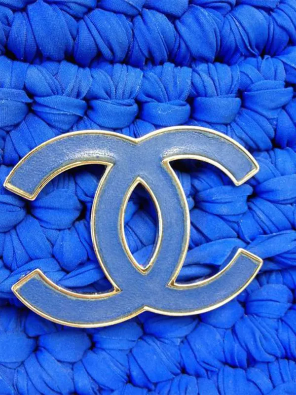 CHANEL Pre-Owned 2014 Classic Flap Crochet Shoulder Bag | Blue