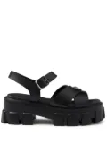 Prada triangle-logo platform sandals - Black