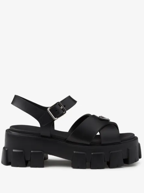 Prada Monolith プラットフォーム サンダル