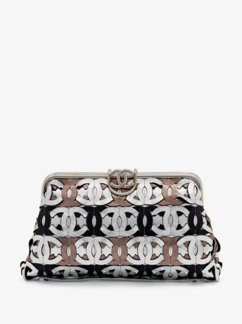 CHANEL Pre-Owned 2008 Runway CC-logo metallic clutch bag