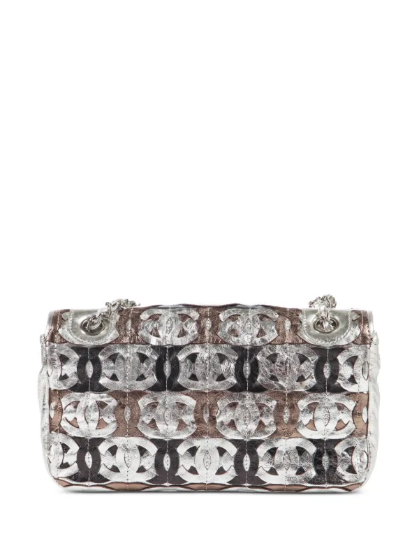 CHANEL Pre-Owned Classic Flap Metallic Shoulder Bag | Silver