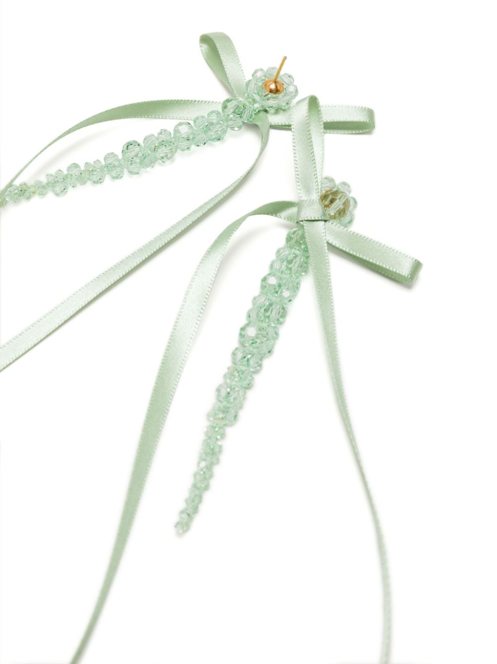 Image 2 of Simone Rocha bow ribbon drip earrings