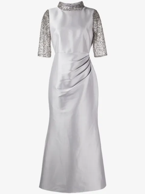 Badgley Mischka vestido de fiesta con mostacillas