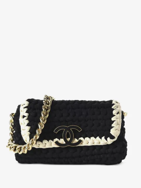 CHANEL Pre-Owned bolsa de hombro Crochet Flap mediana