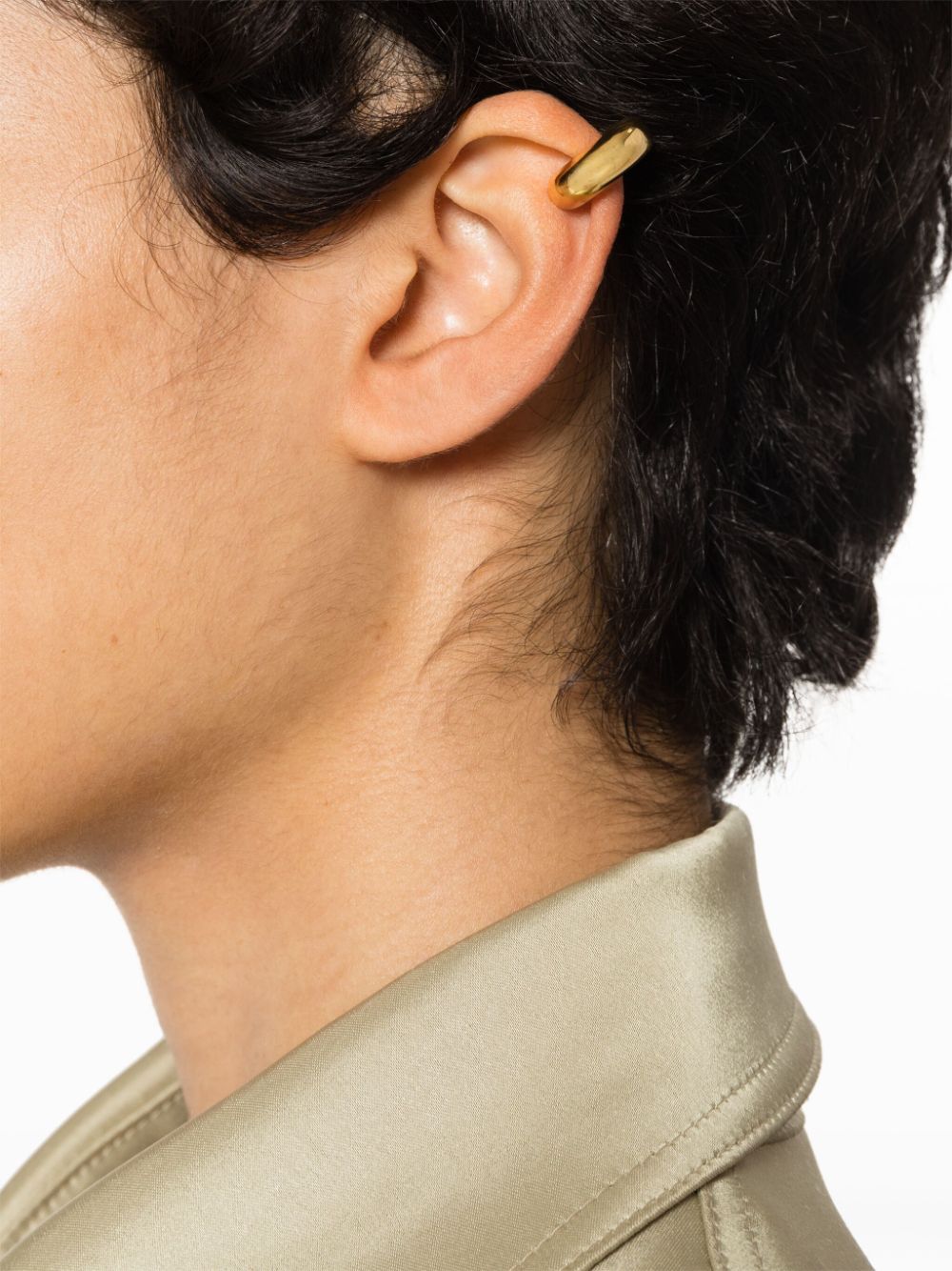 Shop Jil Sander Single Ear Cuff Earring In Gold