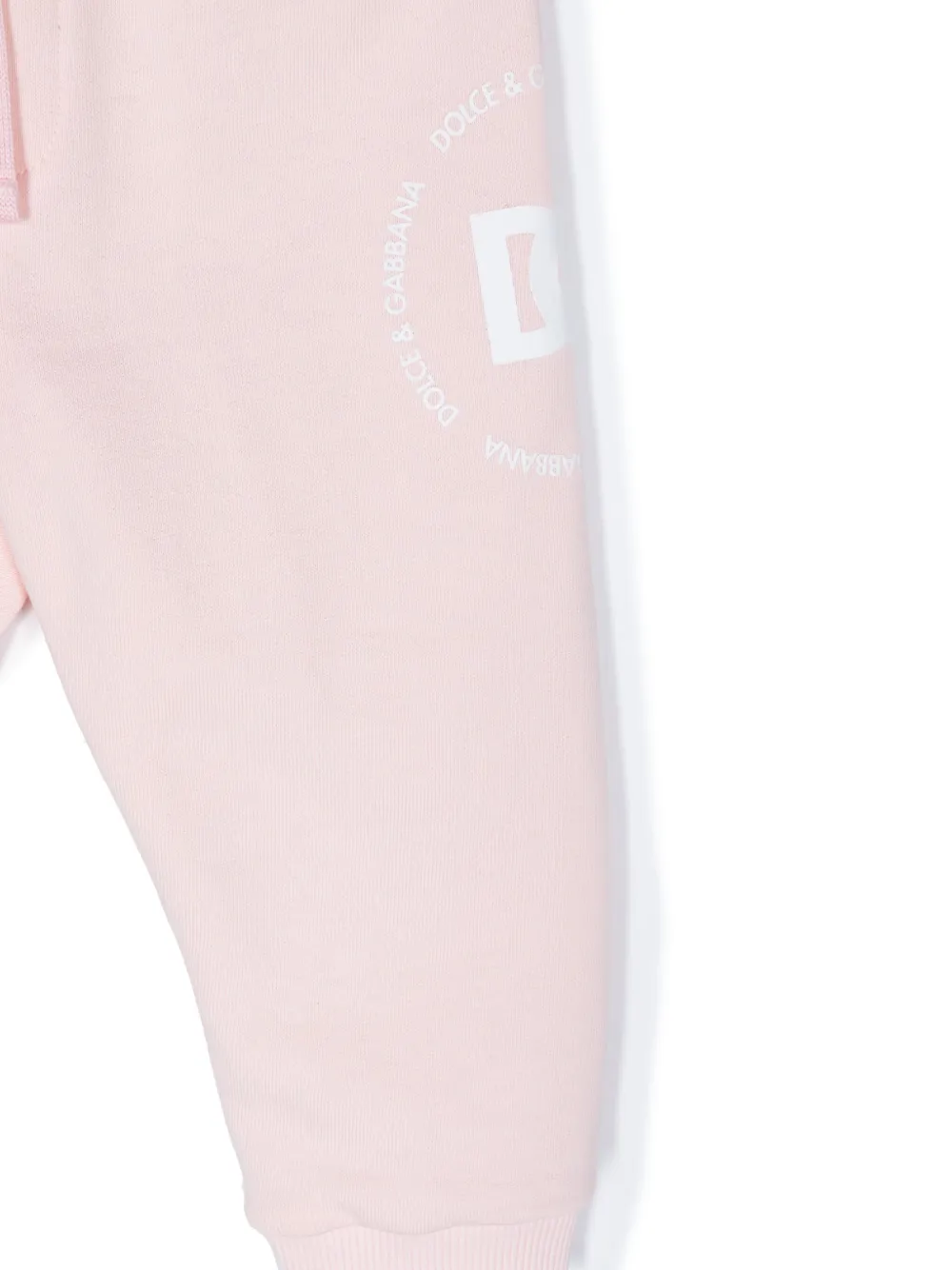 Dolce & Gabbana Kids Jersey trainingsbroek met DG-logoprint Roze