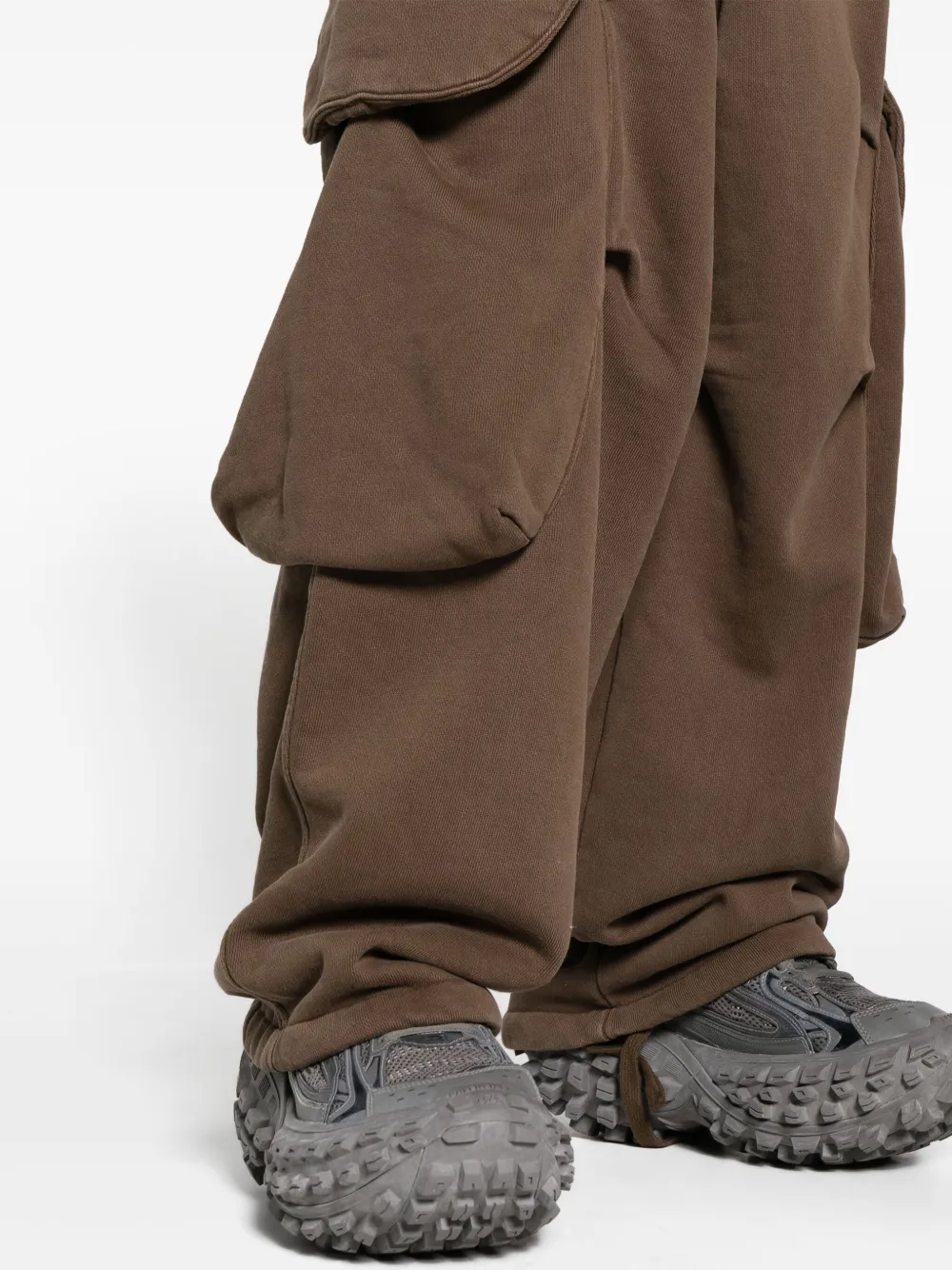 ENTIRE STUDIOS Heavy Gocar mid-rise Cargo Trousers | Brown