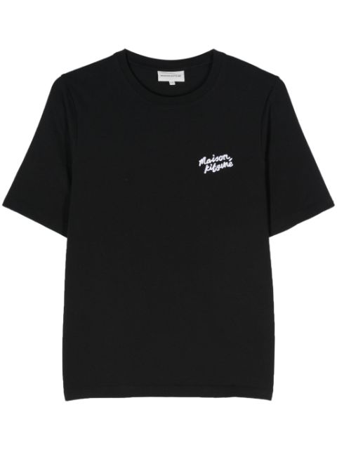 Maison Kitsuné logo-embroidered cotton T-shirt