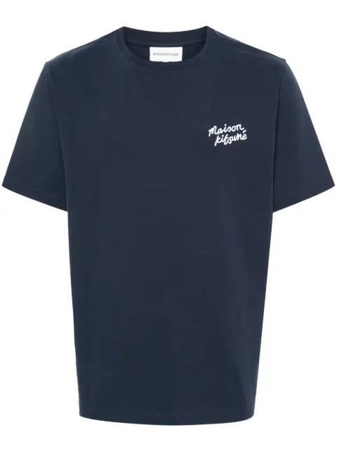 Maison Kitsuné embroidered-logo cotton T-shirt