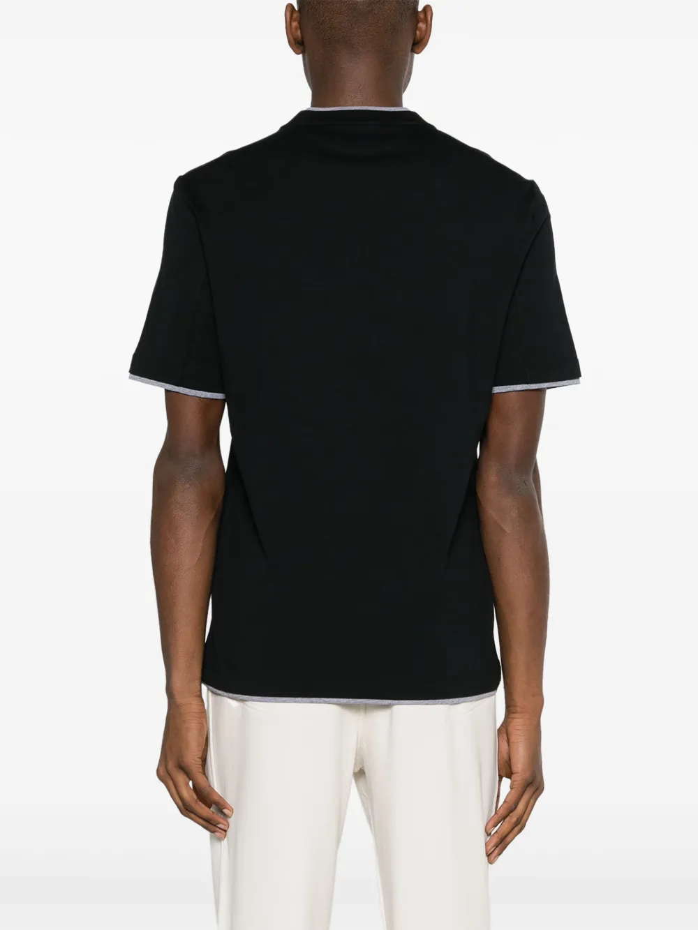 Shop Brunello Cucinelli Layered-effect T-shirt In Schwarz