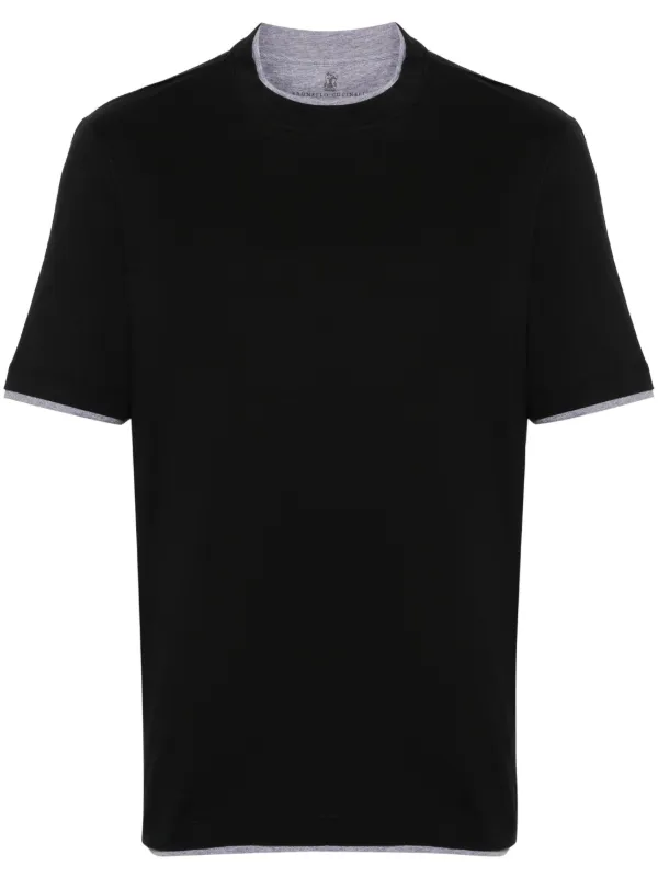 Brunello Cucinelli レイヤード Tシャツ | ブラック | FARFETCH JP