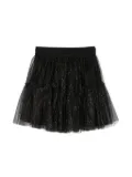 MSGM Kids glitter tulle skirt - Black