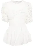 Cecilie Bahnsen ruffled flared blouse - White