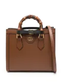 Gucci small Diana leather tote bag - Brown