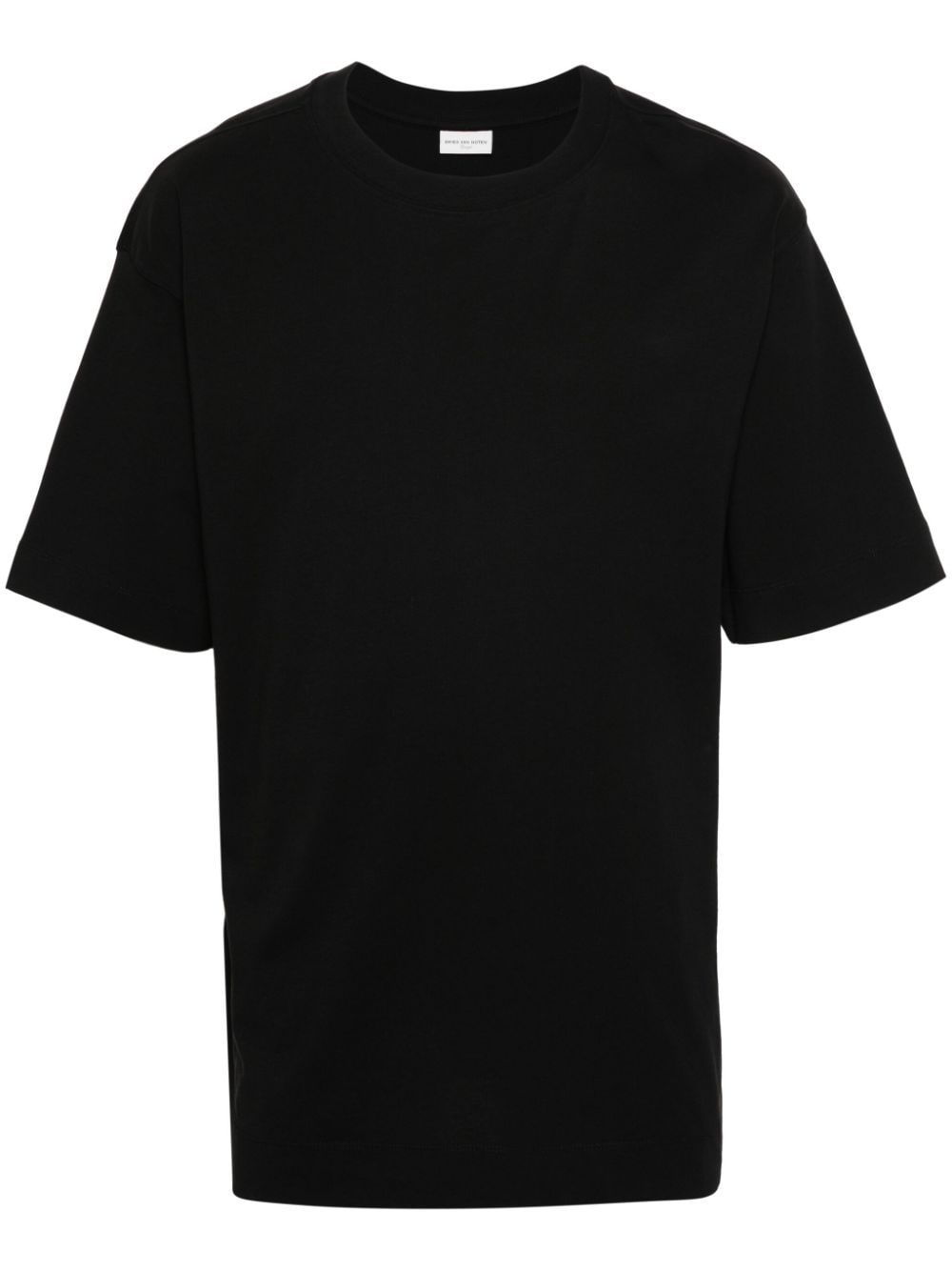Dries Van Noten Round-neck Cotton T-shirt In Black