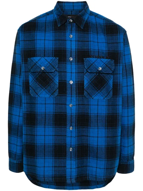 Purple Brand skotskternet skjorte i flannel