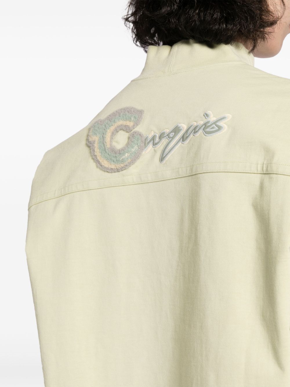 Shop Croquis Logo-embroidered Long-sleeve T-shirt In Green