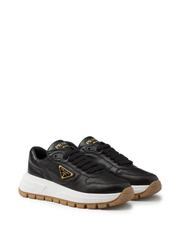 【PRADA】レザースリッパ lady's triangleロゴ blackカラー Triangle-logo sandals | Prada | OTTODISANPIETRO