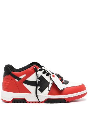 Red off white on sale sneakers