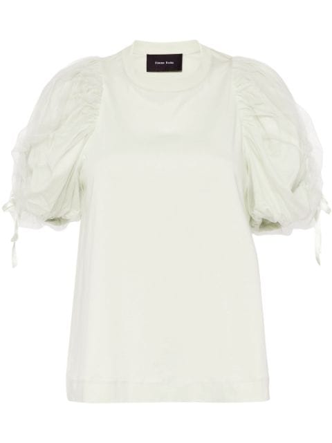 Simone Rocha tulle-insert cotton T-shirt