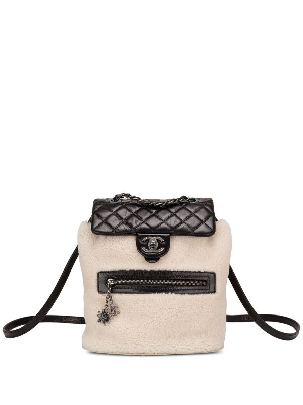 Chanel on sale shearling backpack