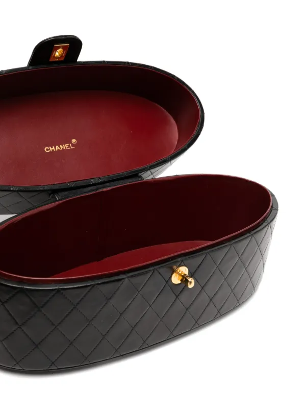 CHANEL Pre-Owned 1988 Train Case Vanity Bag | Black | FARFETCH