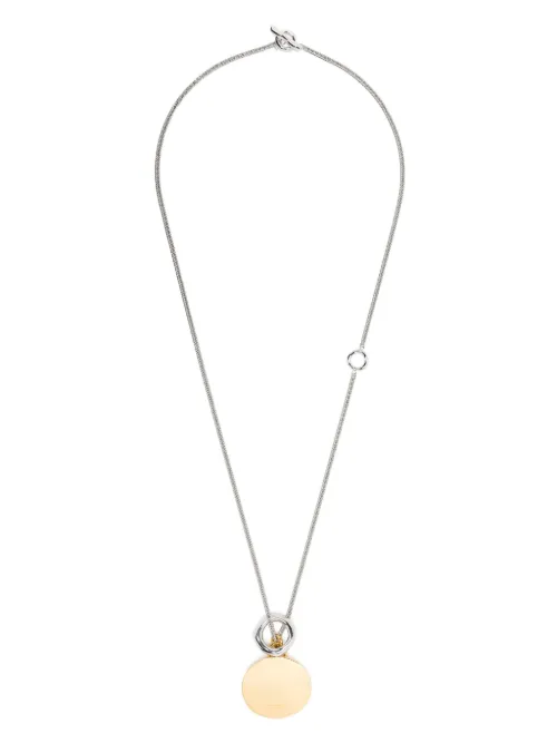 Collier bicolore à design gravé - Jil Sander - Modalova