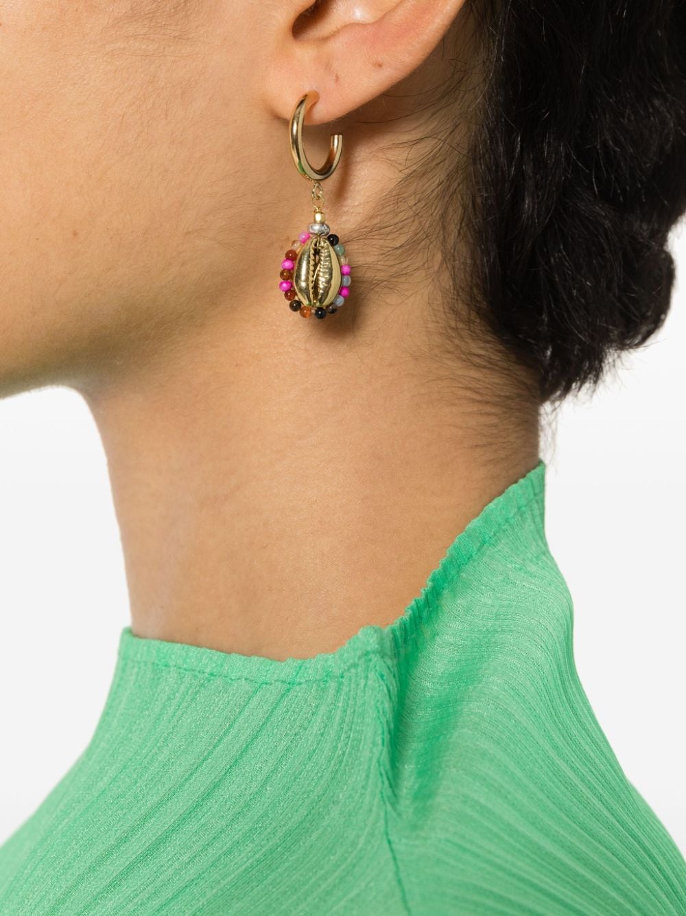 Shop Isabel Marant Shell-pendant Drop Earrings In Gold