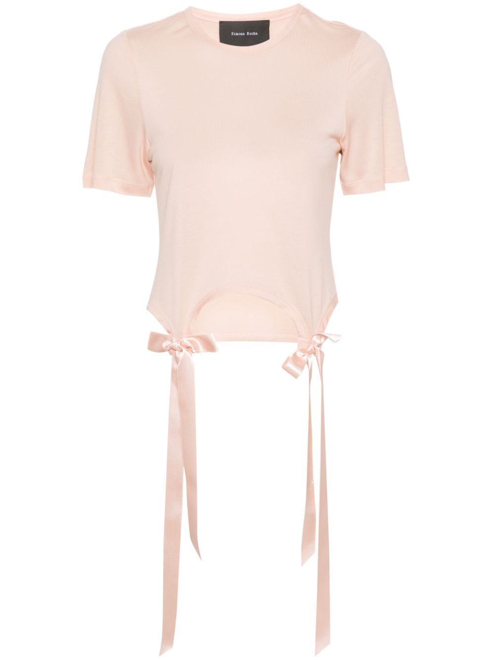 SIMONE ROCHA BOW-DETAILING COTTON T-SHIRT