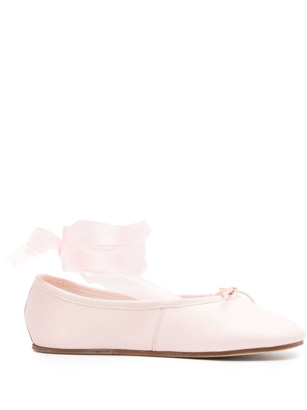 Shop Repetto Sophia Leather Ballerina Shoes In Pink