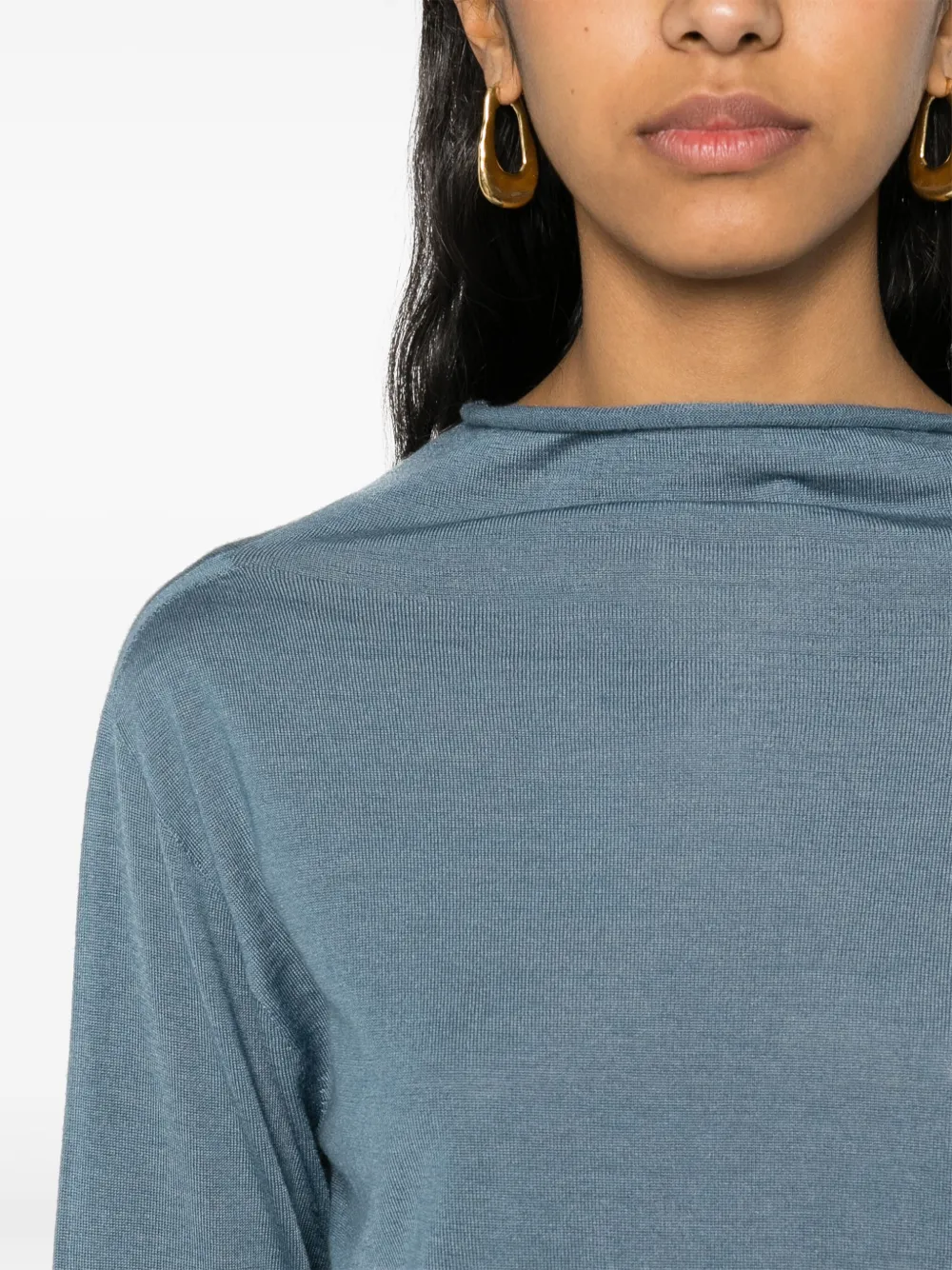 Fabiana Filippi Fijngebreide trui Blauw