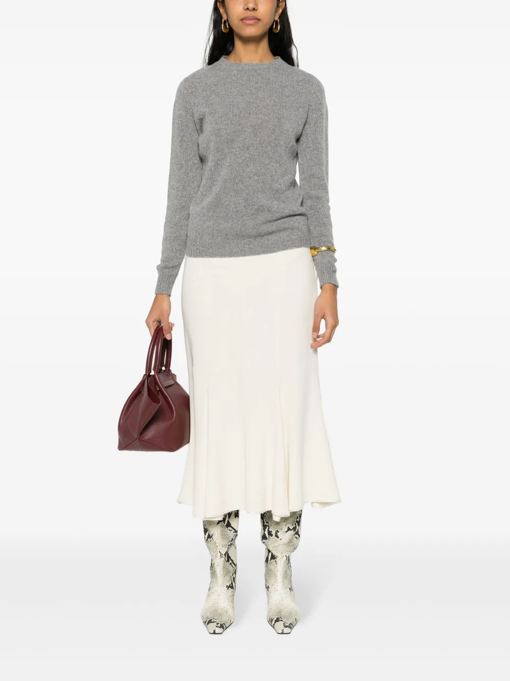Fabiana Filippi seamless cashmere jumper - Grijs