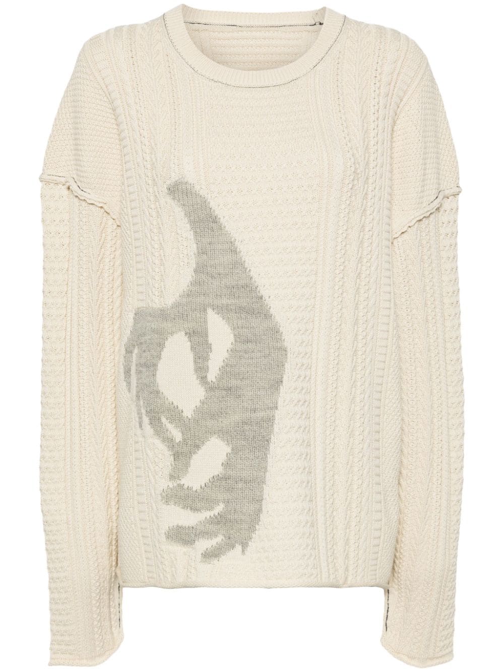 Y's Chunky-knit Wool Jumper In White
