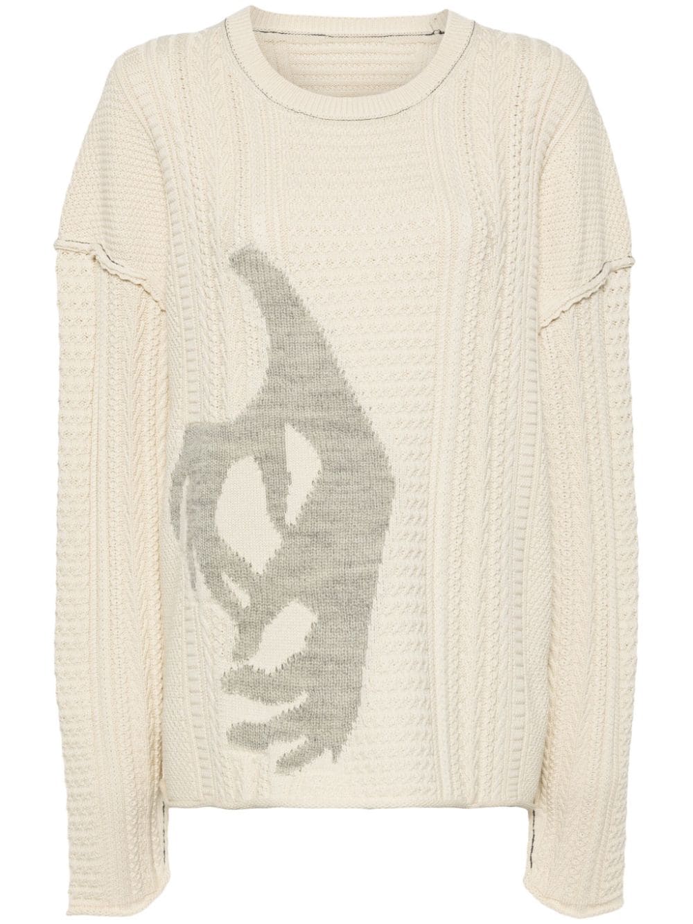 chunky-knit wool jumper