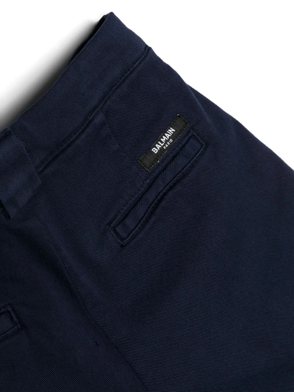 BALMAIN PLEATED TWILL TAILORED SHORTS