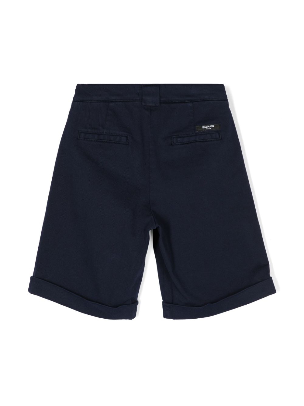 Balmain Kids pleated twill tailored shorts - Blue