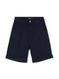 Balmain Kids pleated twill tailored shorts - Blue