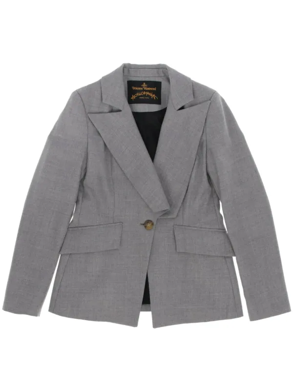 Vivienne Westwood ライダースジャケット グレー 美品 中古・古着通販】Vivienne Westwood man (ヴィヴィアン ウェストウッド