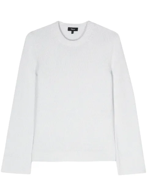 Theory long-sleeve bouclé jumper