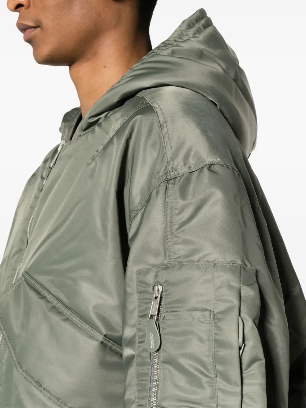 ENTIRE STUDIOS XB-70 Hooded Bomber Jacket | Green | FARFETCH ENTIRE STUDIOS XB-70 Hooded Bomber Jacket | Green | FARFETCH