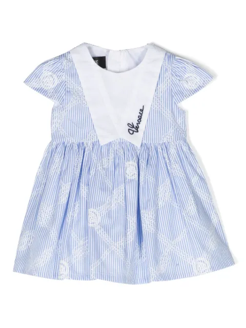 Versace Kids striped poplin dress