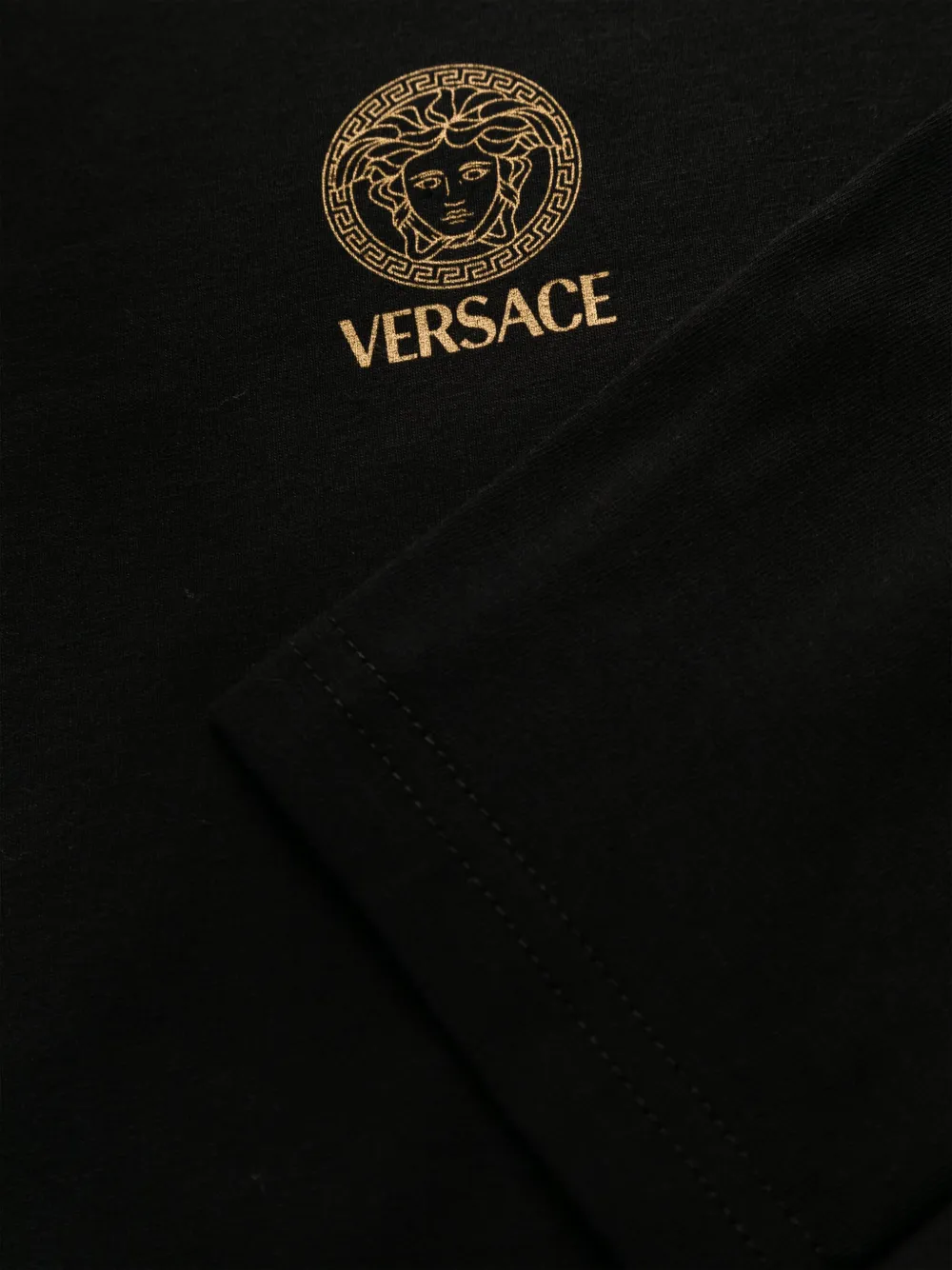 Shop Versace Medusa Long-sleeve Undershirt In Black