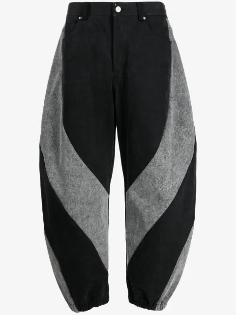 CROQUIS two-tone baggy jeans 