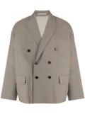 CROQUIS double-breasted wool blazer - Brown