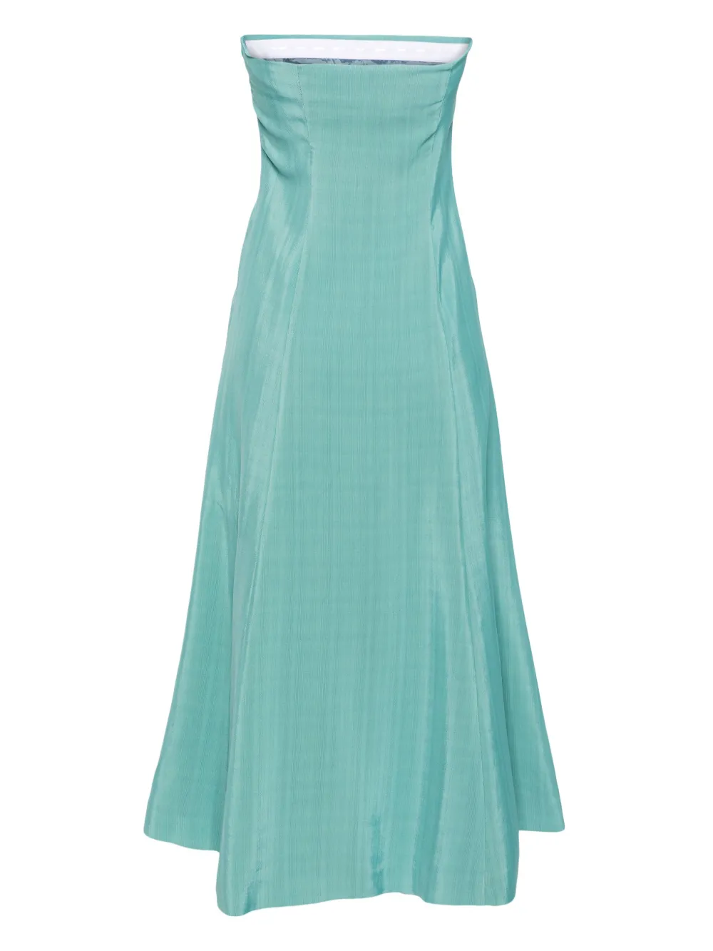 Semicouture Strapless midi-jurk - Groen