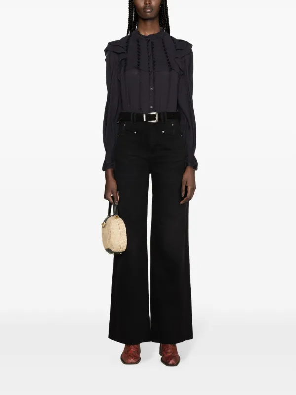 ISABEL MARANT Lemony wide-leg Jeans | Black | FARFETCH