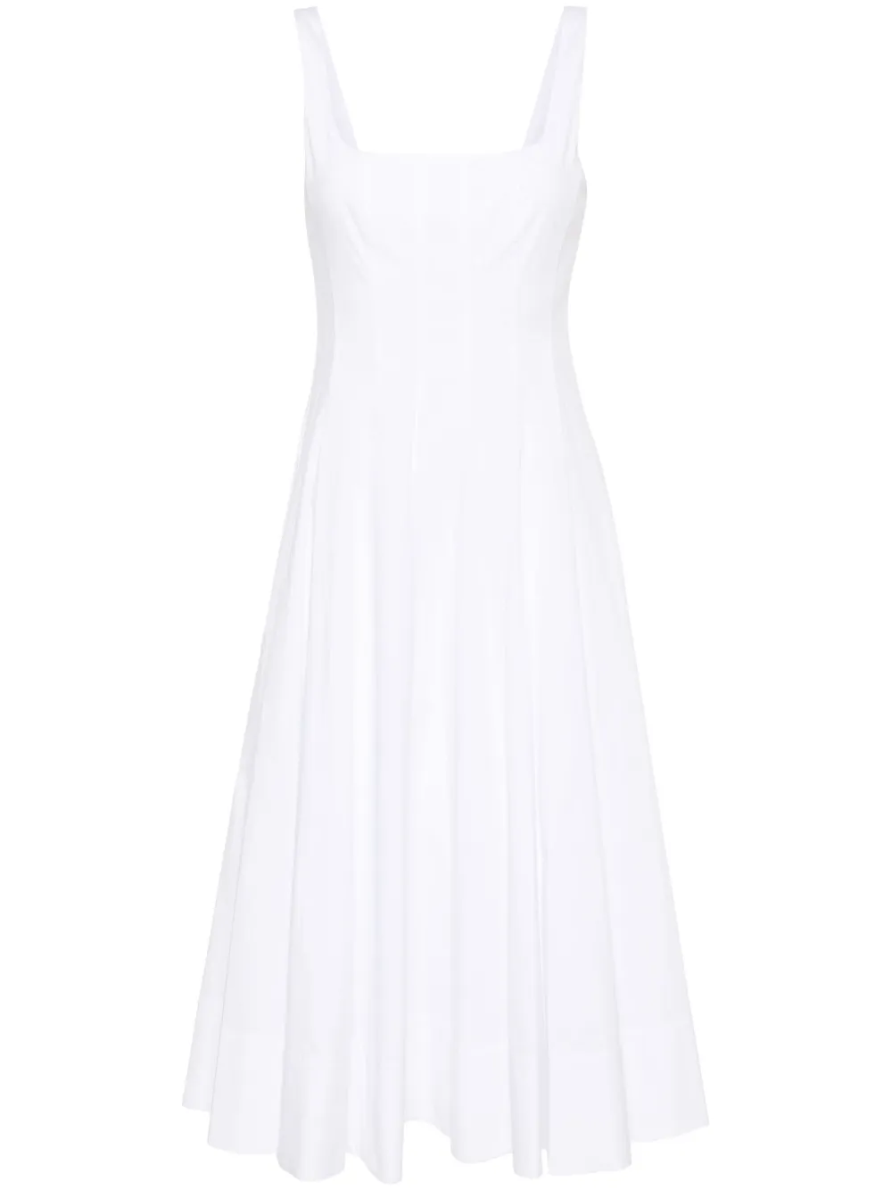Staud Wells Poplin Mini Dress In White