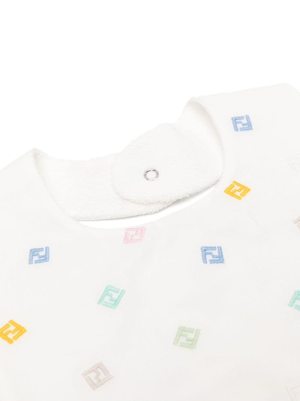 Fendi Kids Babypakje met geborduurd logo - Wit