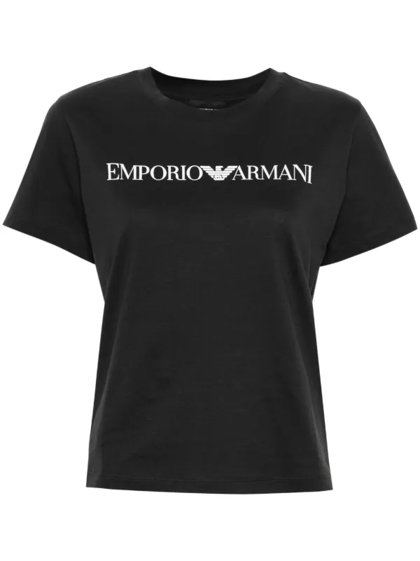 Emporio Armani logo-print T-shirt | Black | FARFETCH