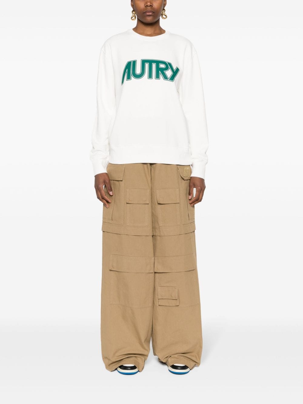 Shop Autry Logo-print Sweatshirt In Weiss